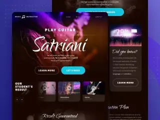 Thème Professeur de musique — aperçu du modèle