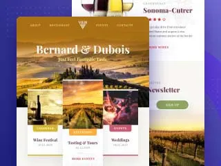 Thème Winery — aperçu du modèle